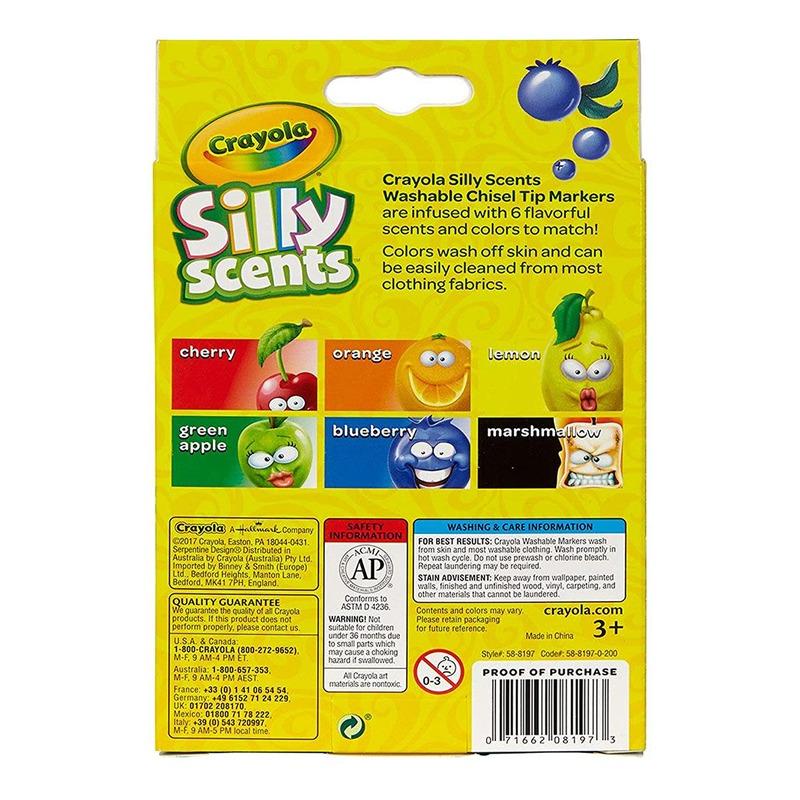Crayola - 6 Chisel Tip Scented Mark - Assorted