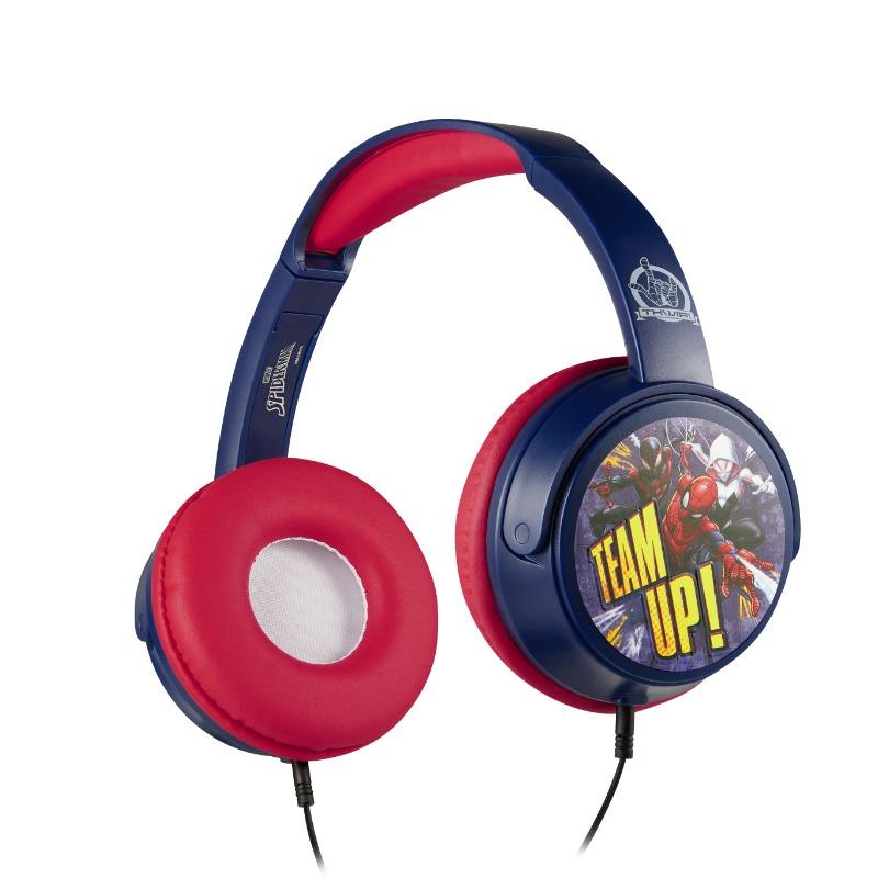 فولكانو - سماعات رأس مبطنة مع ملصقات برسومات مارفل سبايدرمان