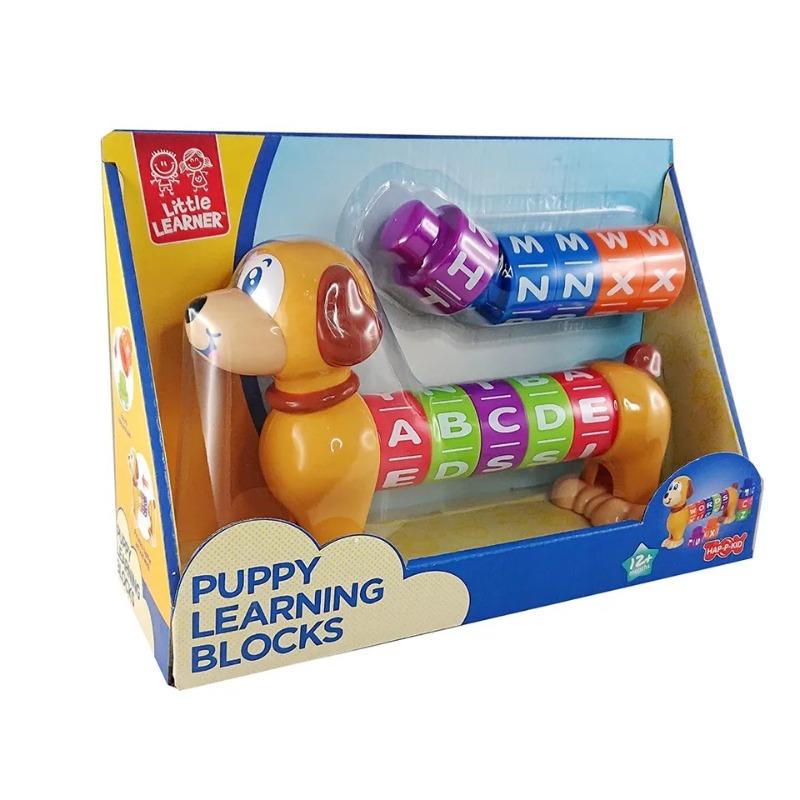 Little Learners Puppy Learning Blocks Alphabet 10 Blocks Set