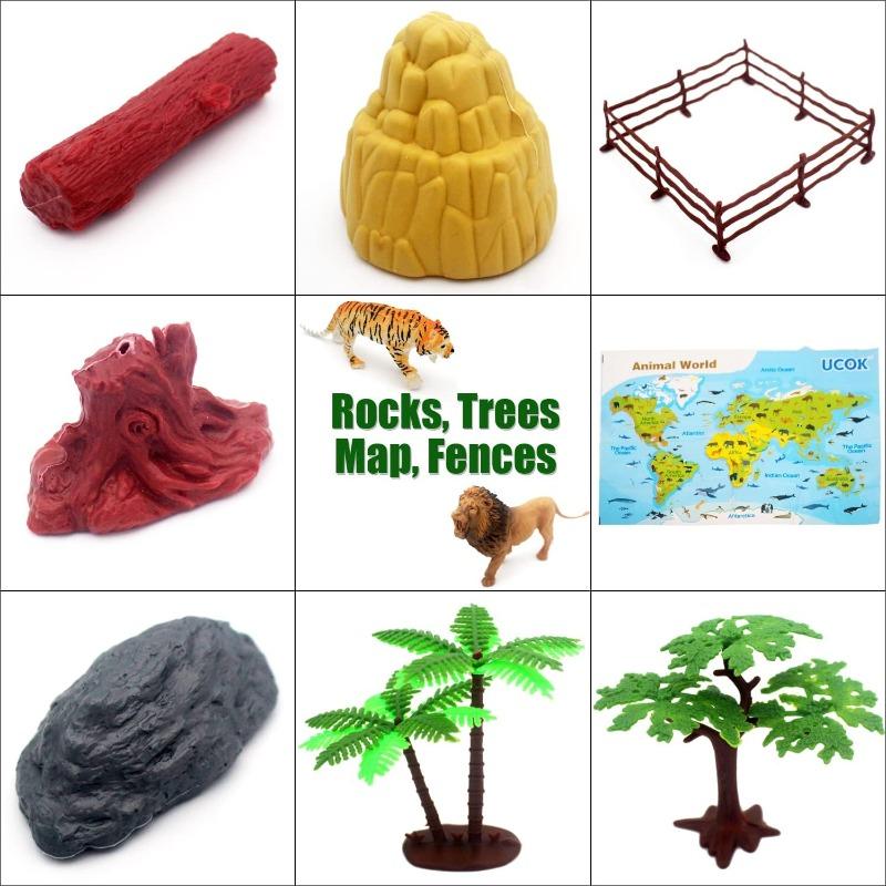 مجموعة مجسمات الحيوانات البرية - 30 قطعة