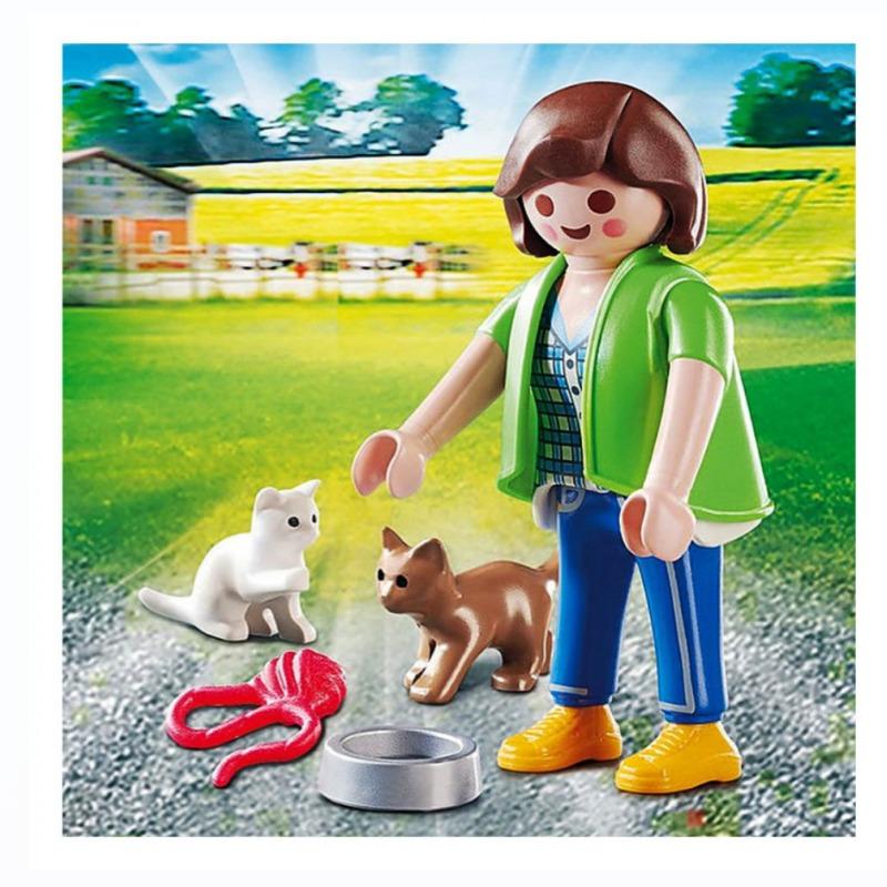 بلاي موبيل - مجموعة لعب الفتاة والقطط اللطيفة