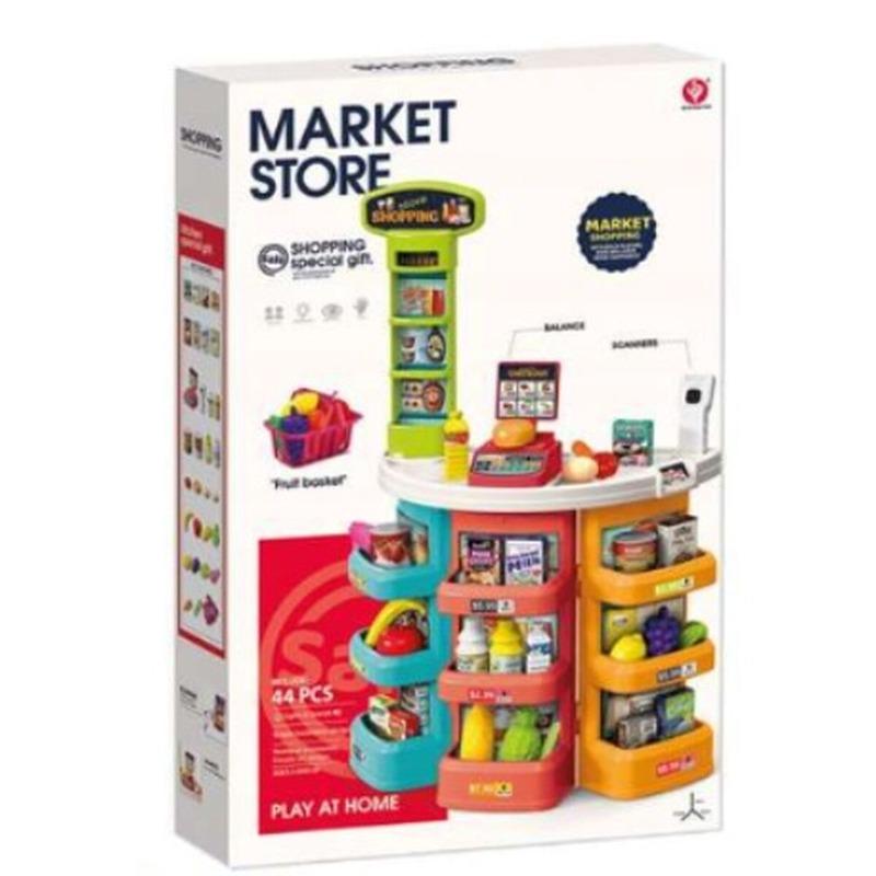 Market Playset Includes 45 Pieces of Accessories.