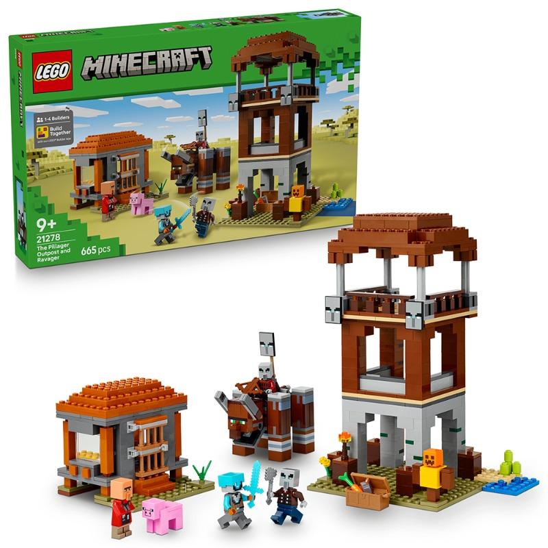 Lego Minecraft The Pillager Outpost Ravager Gamer Building Toy 21278
