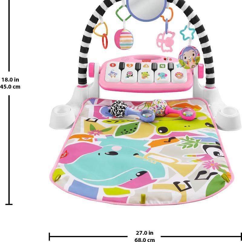 Fisher Price Glow & Grow Cake & Play Piano Gym - Pink