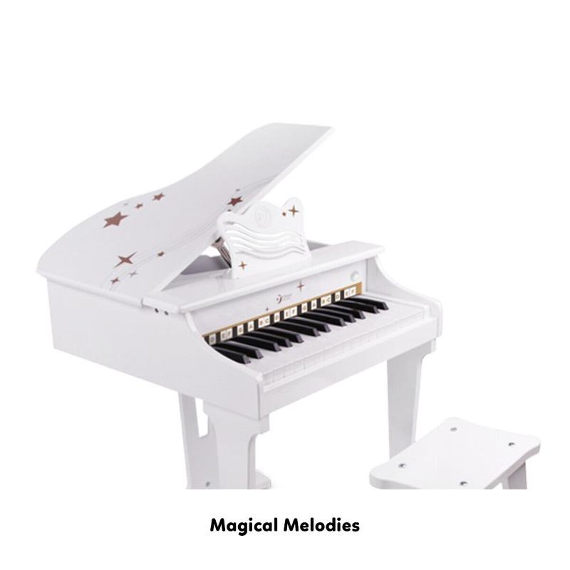 Classic World Wooden Grand Piano White