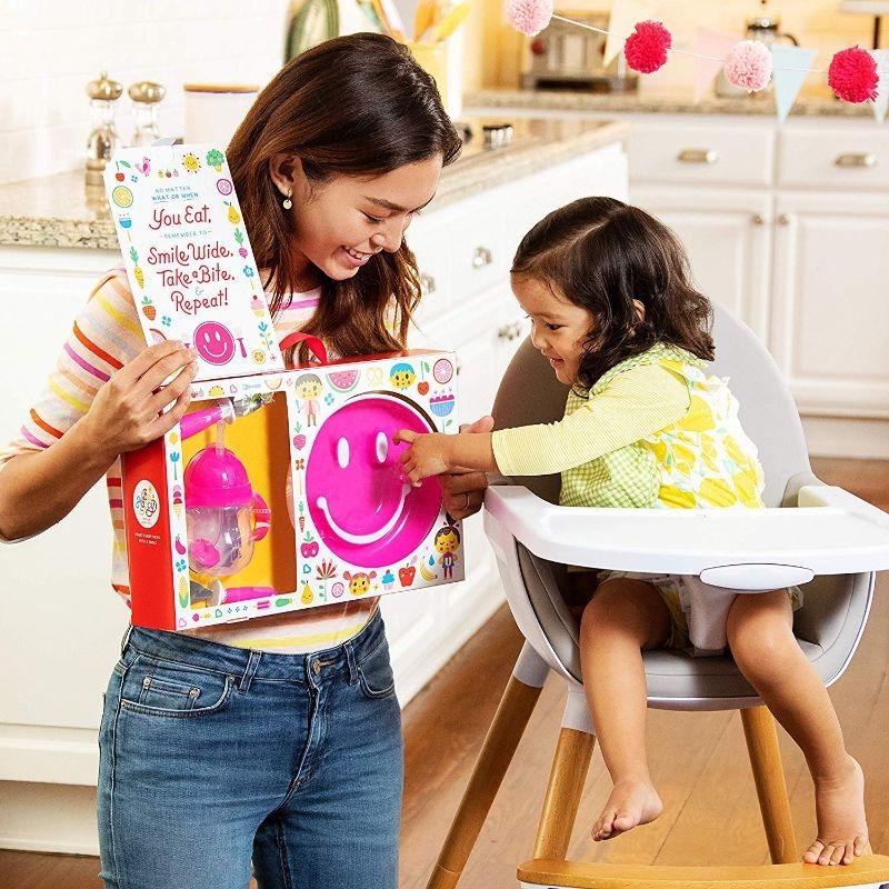 مانشكين - طقم أدوات المائدة للصغار لون وردي