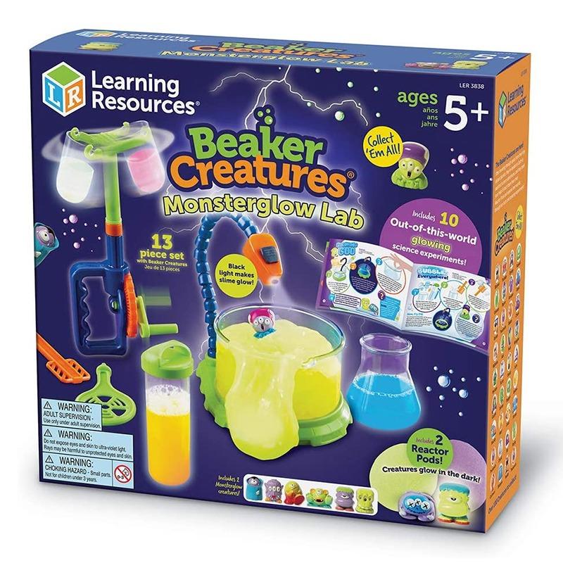 ليرننج ريسورسز - مجموعة مختبر تجارب السلايم ومخلوقات الدورق المتوهجة