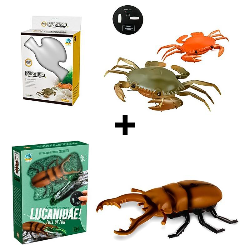 Remote Control Fake Prank Infrared Crab + Fake Prank Infrared Beetle