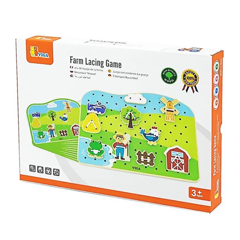 VIGA Farm Lacing Game