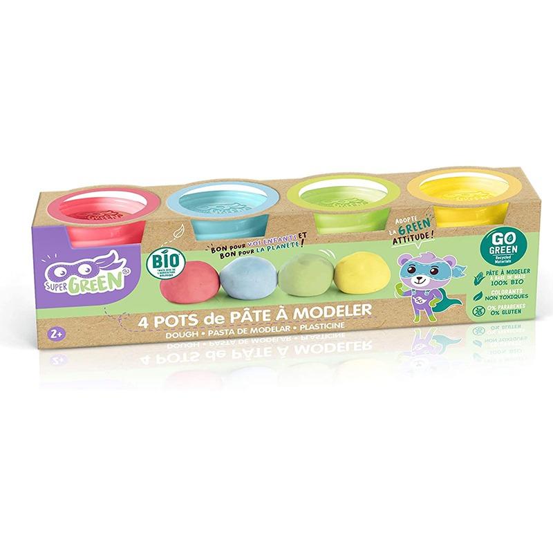 سوبر جرين - مجموعة الصلصال الملون 4 عبوات