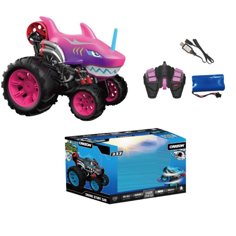 Crazon Shark Remote Control RC Stunt Rolling Car