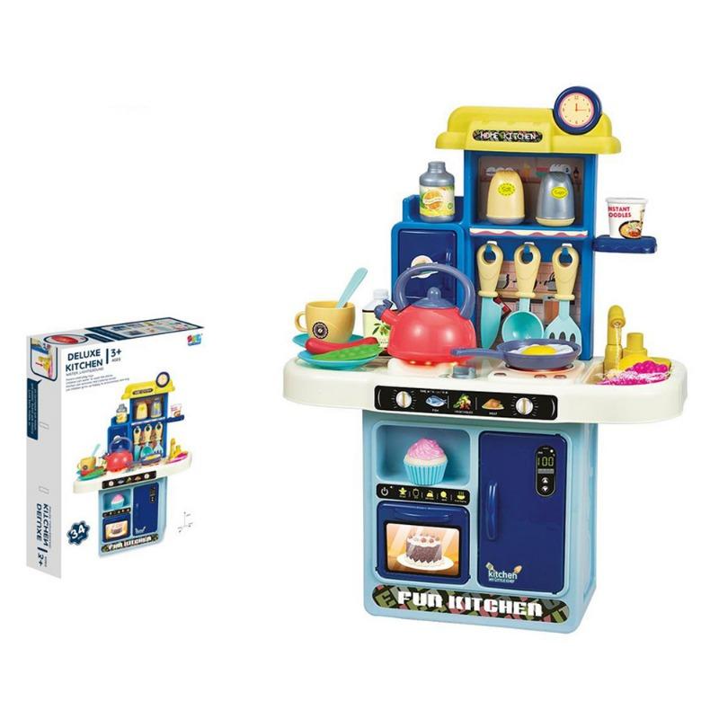 Kitchen Deluxe Play Set W Light Sound 34 PCs