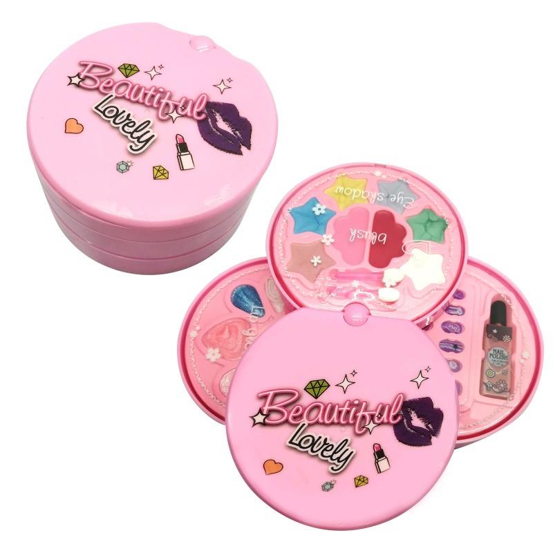 اشتري 1 واحصل على 1 مجانا سباركل آند جليتر - مجموعة أدوات مكياج شكل دائري + مجموعة تجميل والعناية بالأظافر