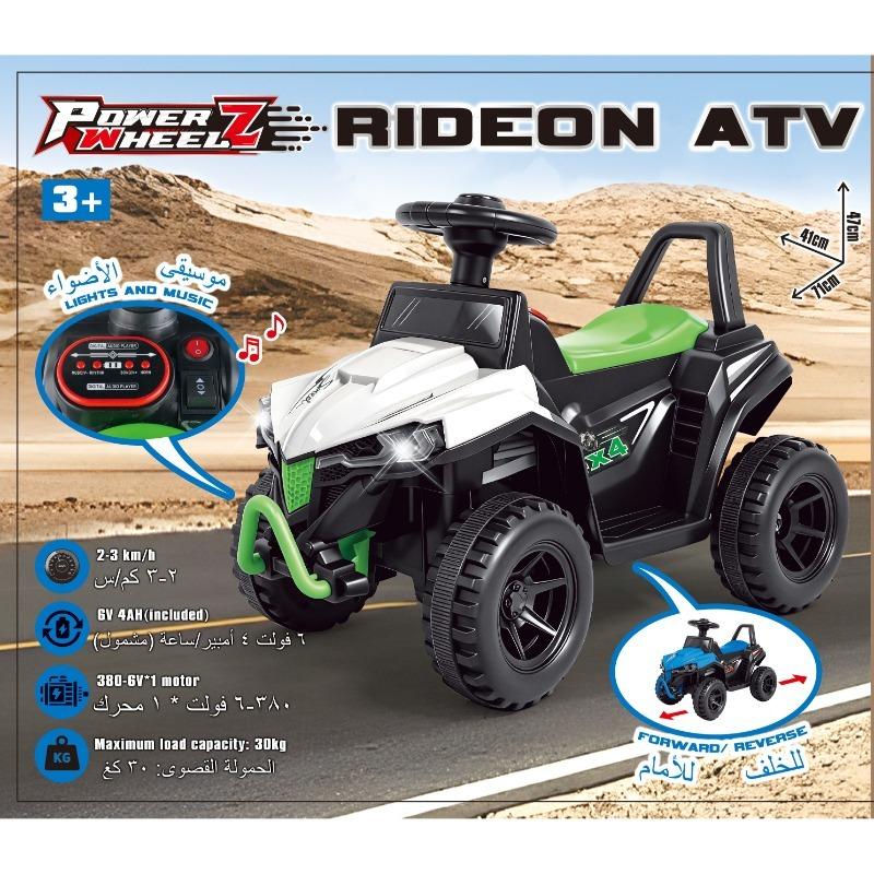 Power Wheelz Kids Ride-On ATV 6V- Safe Electric Quad 3KM/H - Assorted