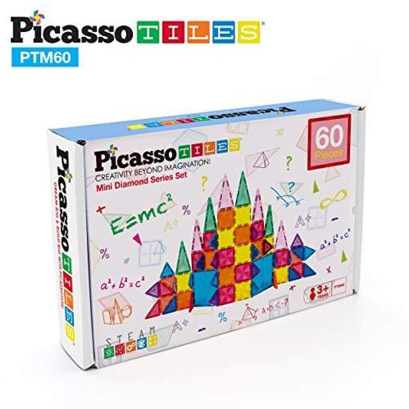 PicassoTiles Magnetic Building Set - 60 Piece