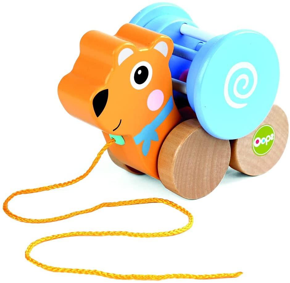 Oops Pull And Fun Wooden Toddler Toy - Bear