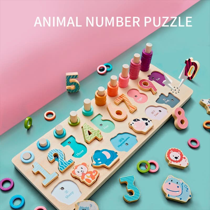 Onshine Wooden Animal Number Puzzle