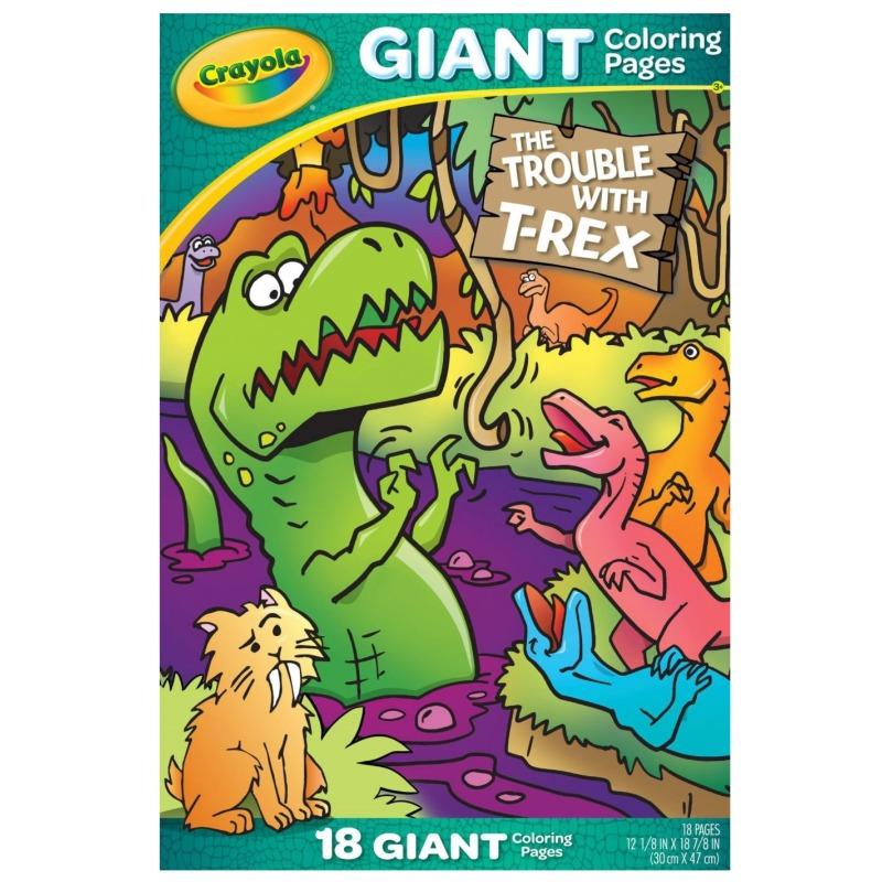 Crayola 18 Page Giant Coloring Pages -T-Rex Troubles