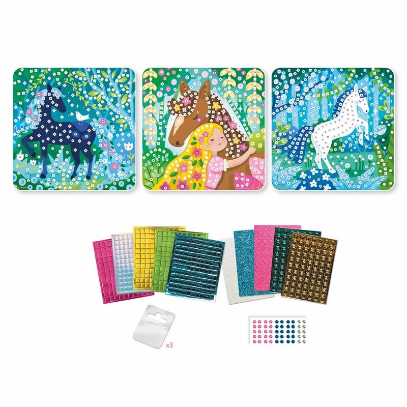 سايكومور - 3 فسيفساء صغيرة - خيول