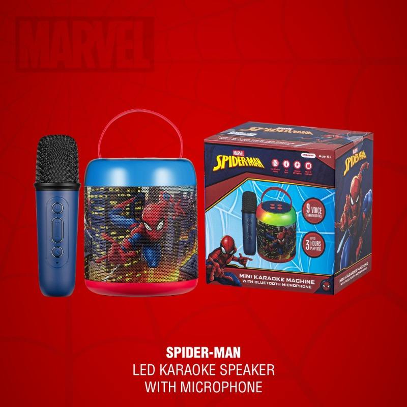 Volkano Marvel Spider-Man Led Karaoke Speaker With Microphone