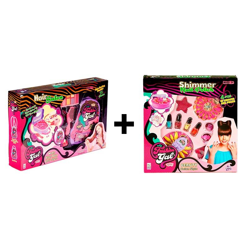 Bundle My Fashion Gal Hair Salon + Shimmer Nail Polish