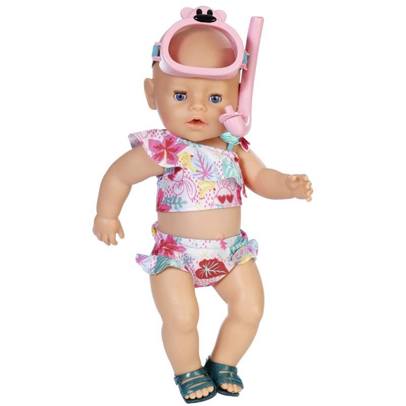 بيبي بورن - مجموعة زي السباحة هوليدي ديلوكس للدمى مقاس 43 سم