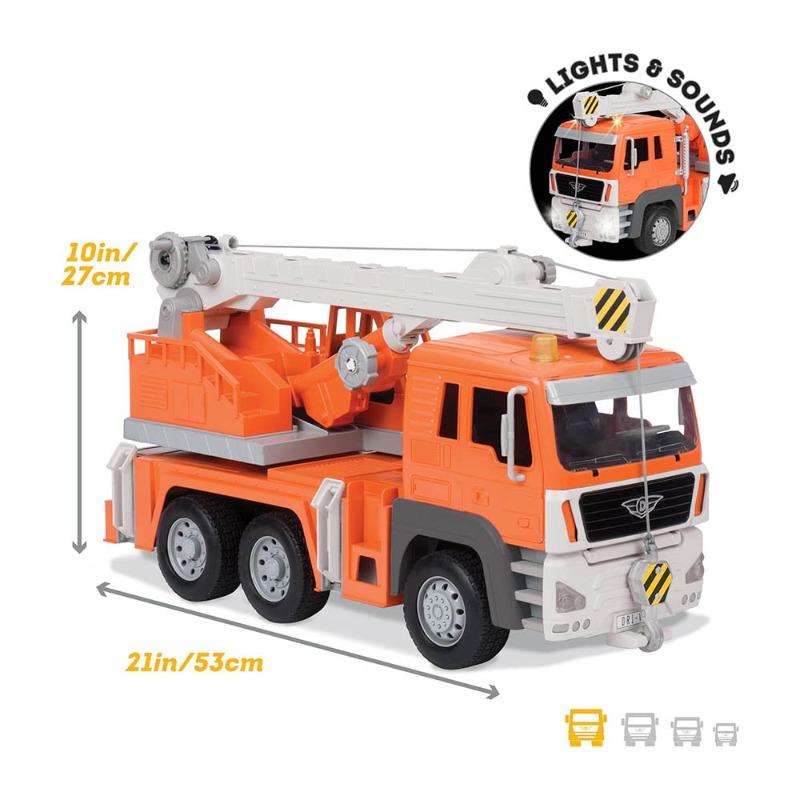 Battat Driven Crane Truck On Platform With Light And Sound