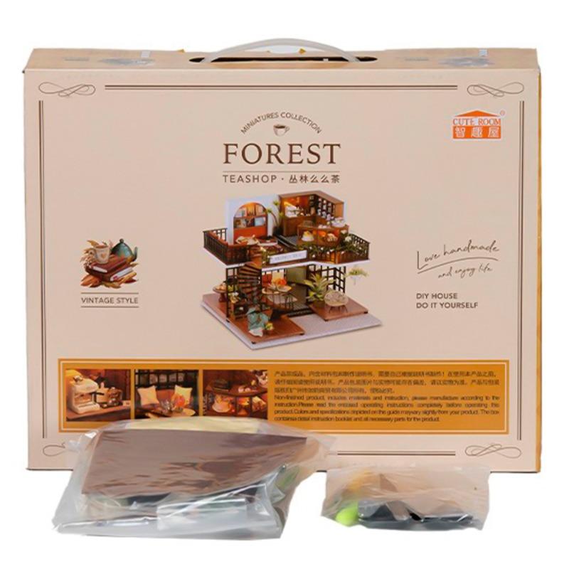 متجر مومو للشاي الخشبي المضيء