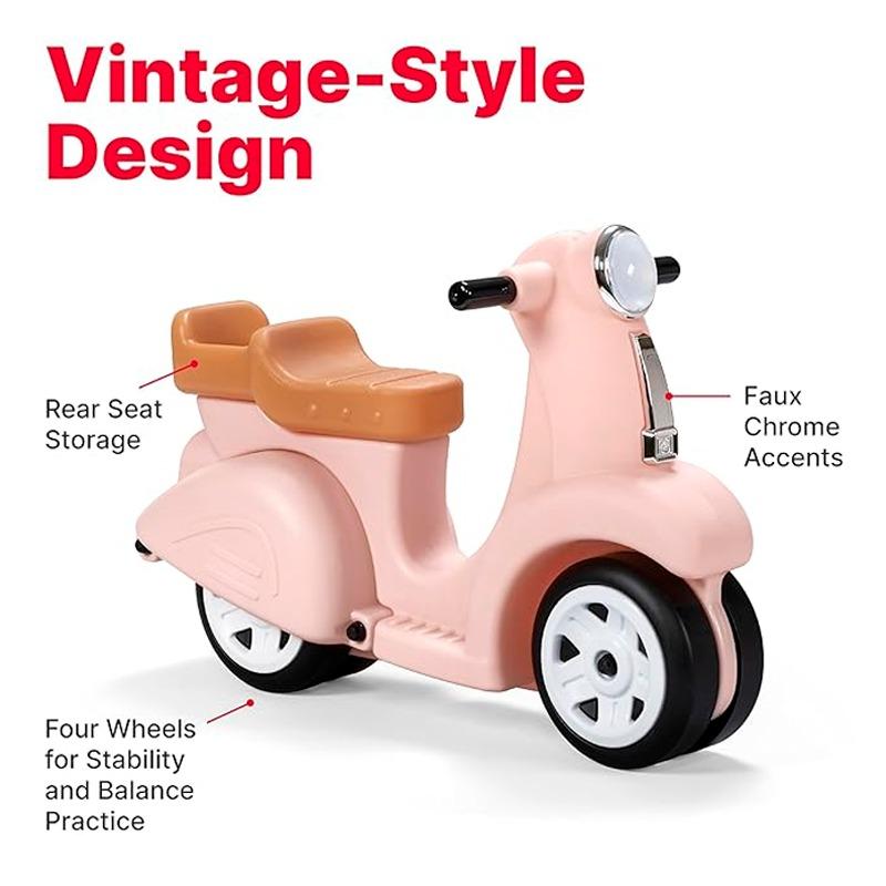 ستيب 2 - دراجة ركوب أكوا لون وردي