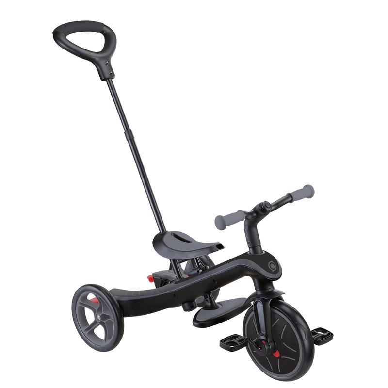 Globber Explorer Trike Deluxe 4-in-1 Convertible Kids Tricycle Grey