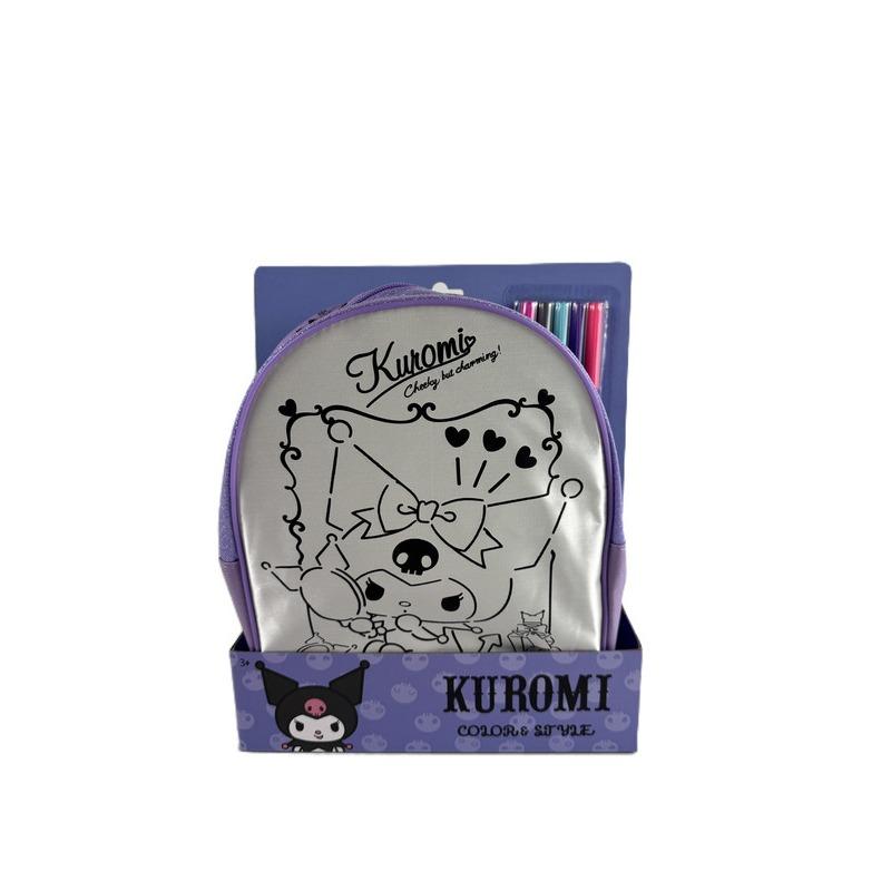 Kuromi Color & Style Backpack with 5 Washable Markers.