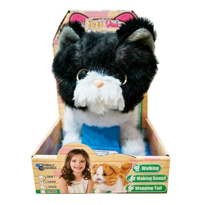 Interactive Cat Toy - Black With White