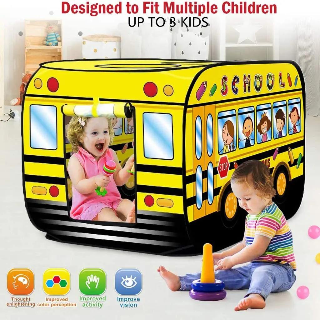 Babysit Childrens School Bus Tent - 50 Balls