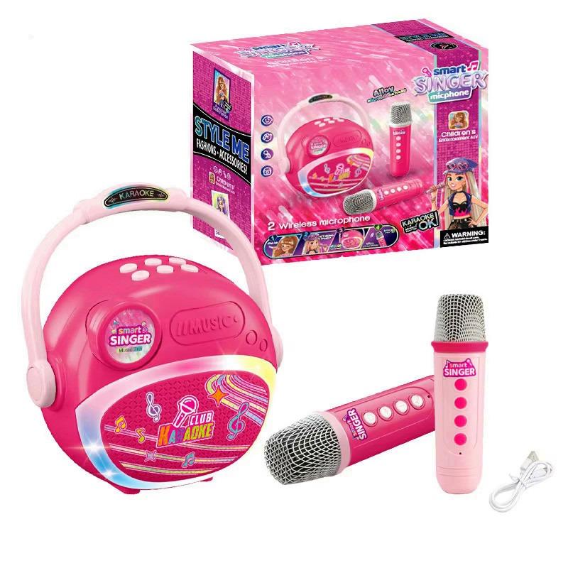 Kanisi Blutooth Speaker Set With 2 Microphones - Pink