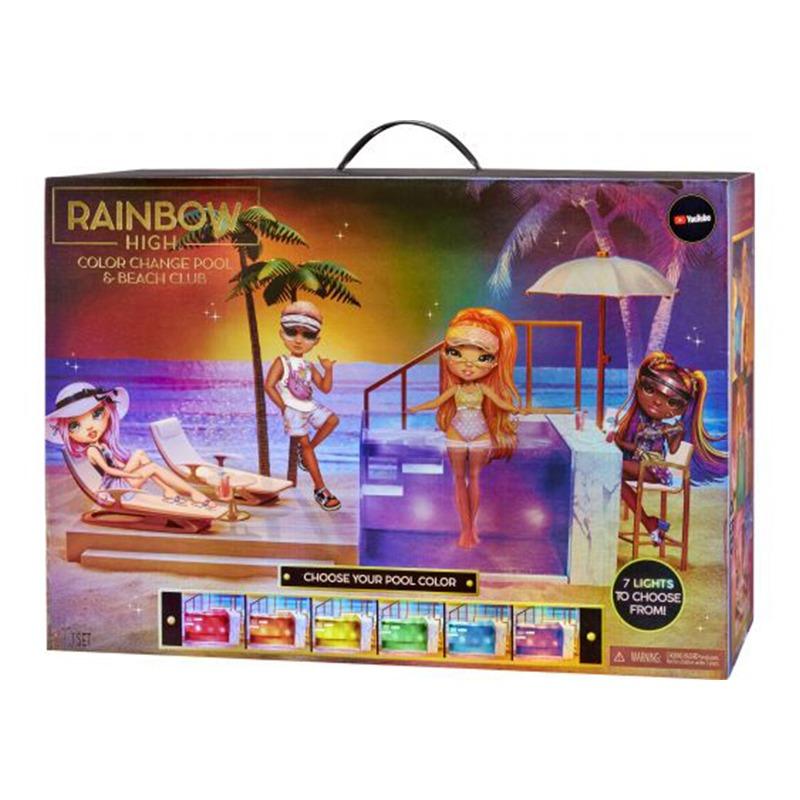 Rainbow High Color Change Pool And Beach Club Playset