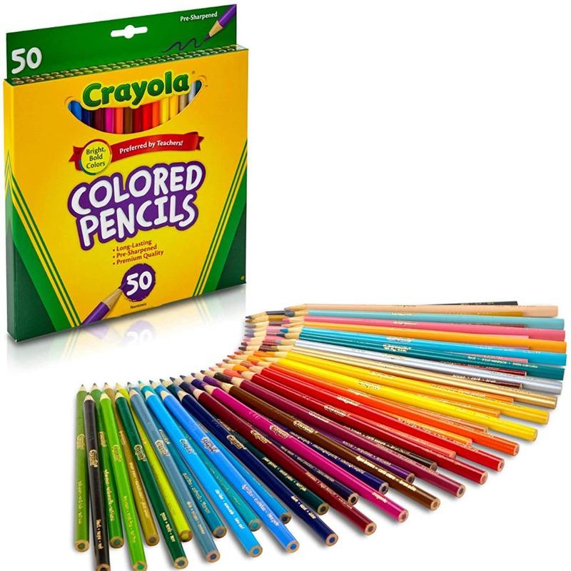 Crayola Long Colored Pencils 50 colours