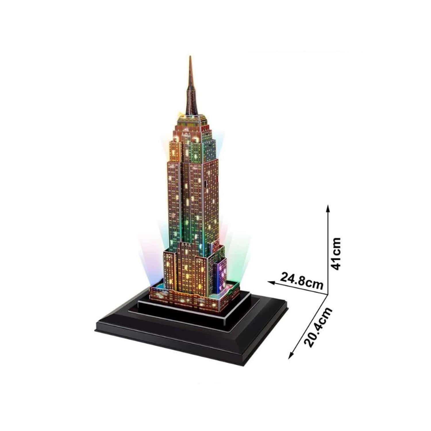 Cubic Fun - Empire State Building 3D Puzzle with LED 38 Pieces