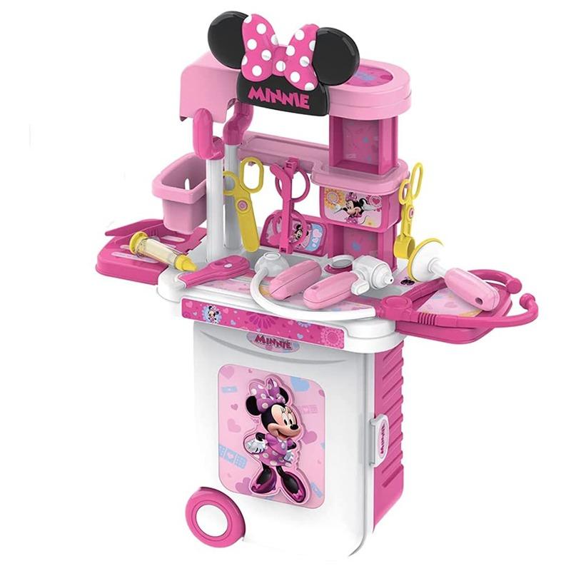 Disney Minnie Mouse Doctor Set Trolley Case 3 In 1