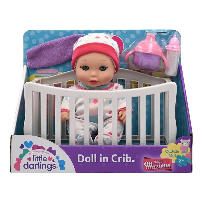 بيبي مزيونة - دمية ليتل مع سرير الأطفال والملحقات
