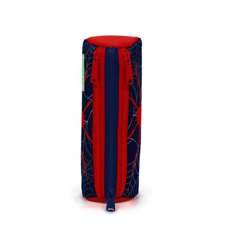 Coral High Kids Pencil Bag Spider Patterned Navy Blue Red