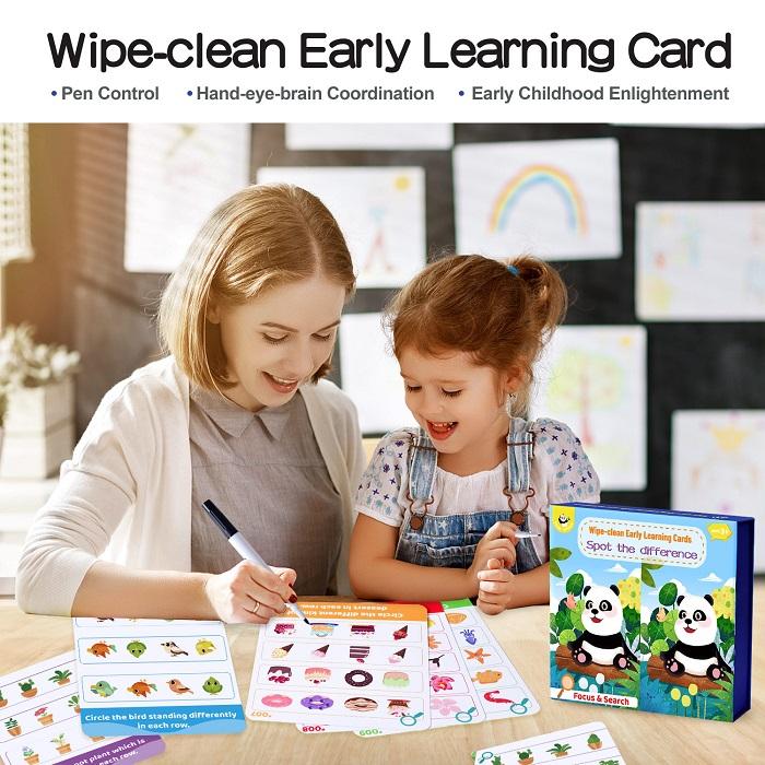 Wiple Clean Early Learning Cards - Spot The Defference