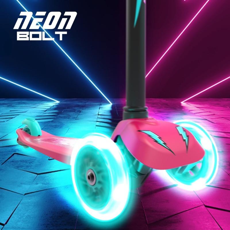 Yvolution 3-Wheel Scooter Neon Bolt - Pink