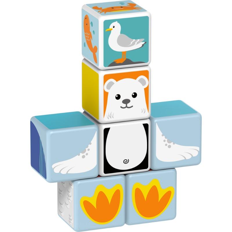 جيوماج ماجيكيوب – حيوانات القطب البحري المطبوعة + بطاقات 10 قطع