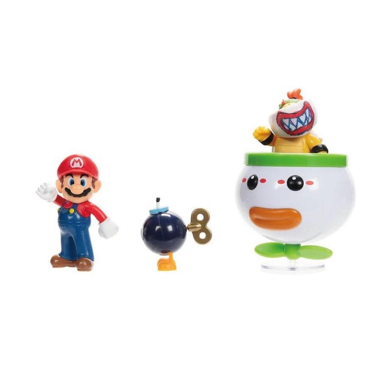 World of Nintendo Mario & Bowser Jr. Exclusive Action Figure 4-Pack