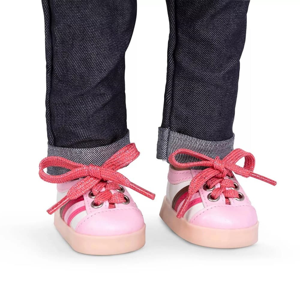 Our Generation - Light Up Pink And White Doll Shoes