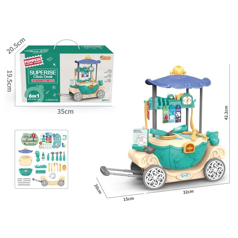 Clinic Desk Doctor Tools 6 In 1 Playset