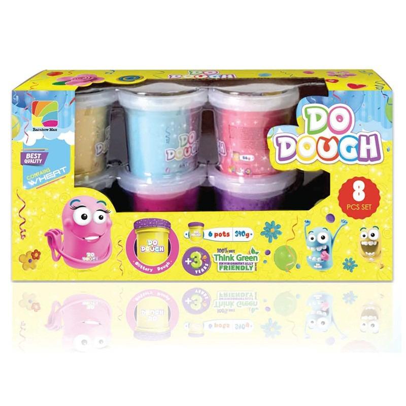 دو دو - مجموعة عبوات صلصال جليتر 8 قطع