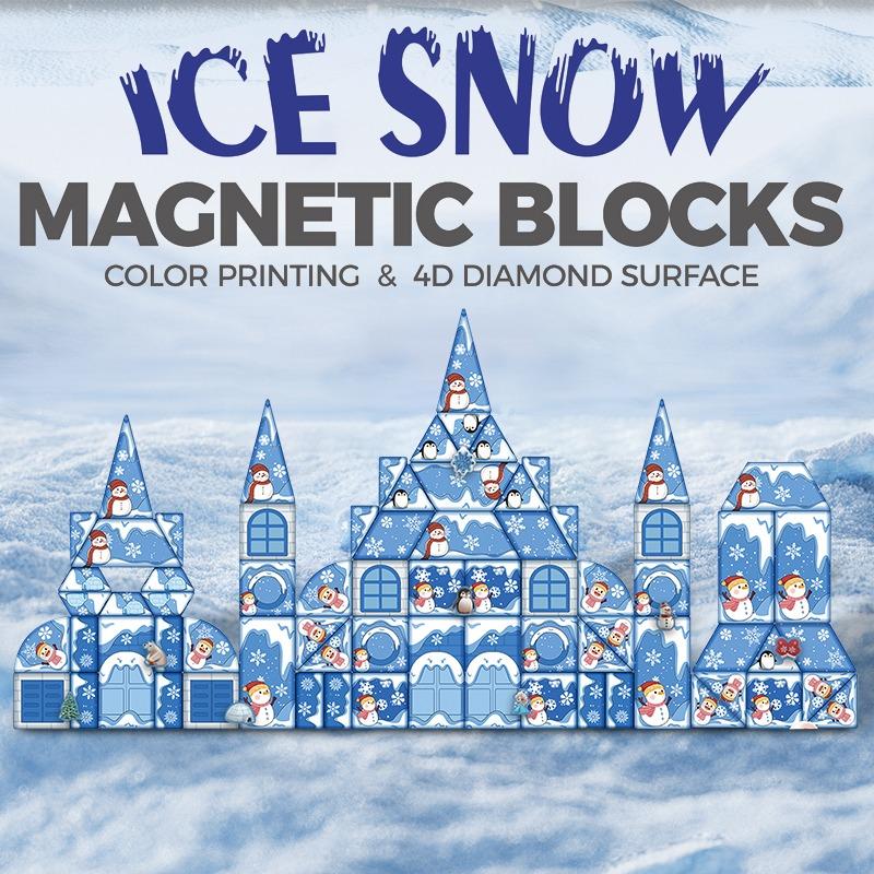 Pinxies Enchanted Ice Castle Magnetic Building Set - 96 Pc