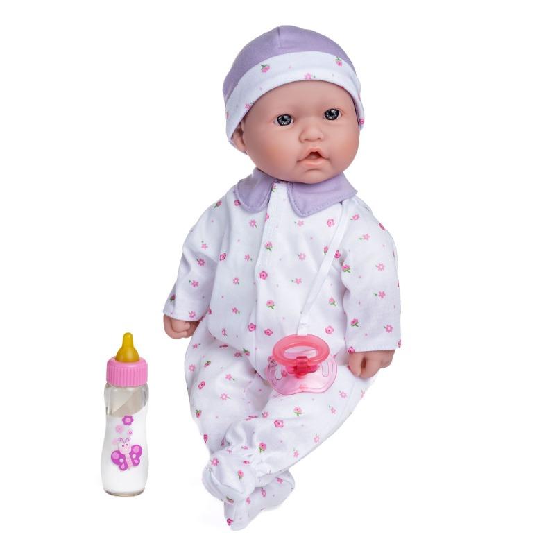 دمية بيبي ناعمة بنفسجية بتصميم واقعي