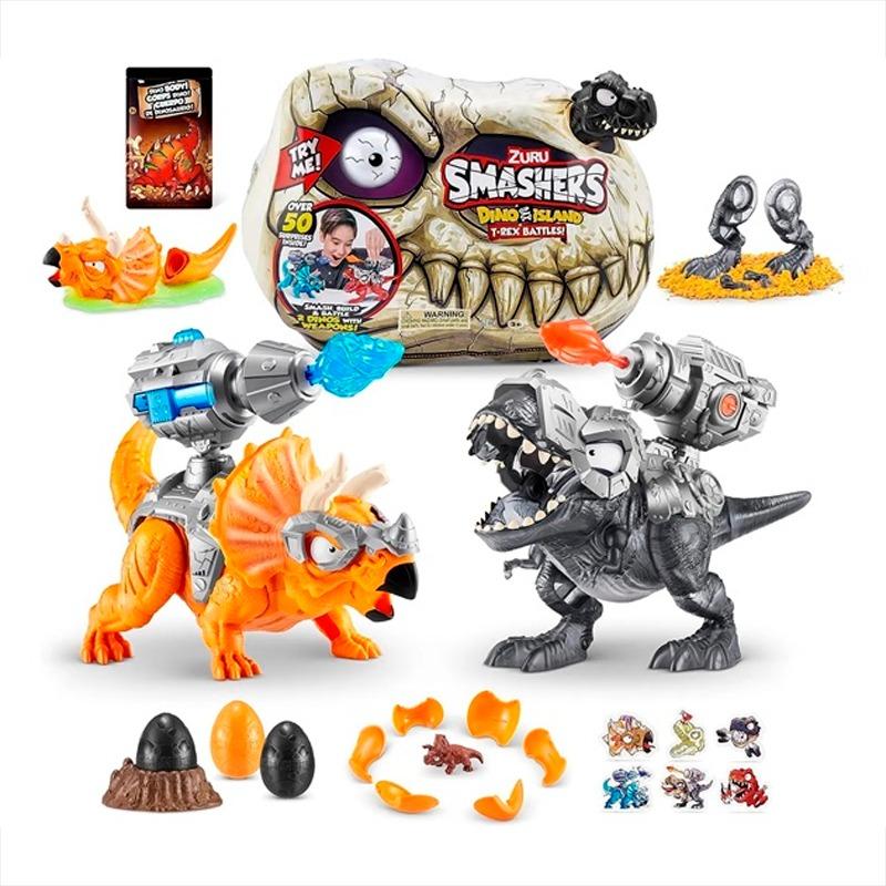 Buy 1 Get 1 Smashers Dino Island T-Rex + Dino Captivz Trackers Surprise Egg